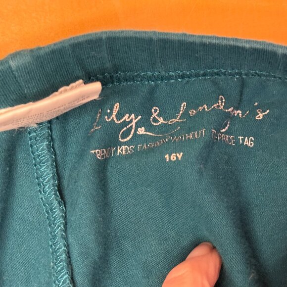 Lily & London’s Girls Leggings Lot of 2 Pink & Teal Size 16Y - Picture 4 of 7